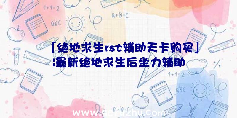 「绝地求生rst辅助天卡购买」|最新绝地求生后坐力辅助